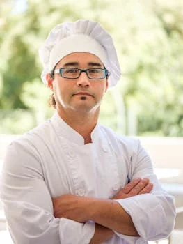 Marco Rodriguez head chef in professional kitchen